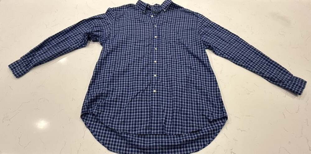 Ralph Lauren Plaid Button Down Shirt Size 2XLT Blue Long Sleeve